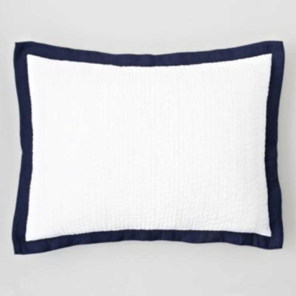NIP OAKE Voile Pickstitch King Pillowsham Cotton